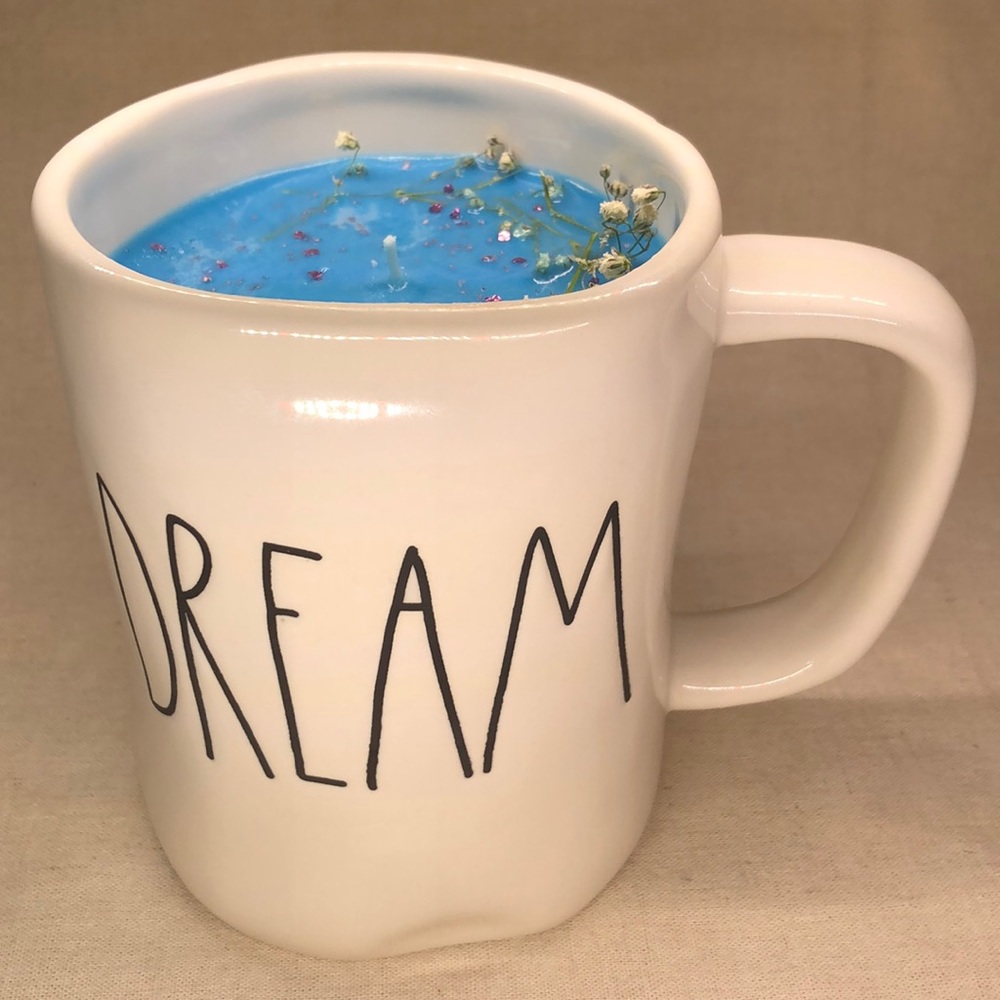 Handmade soy candle Rae Dunn “DREAM” mug